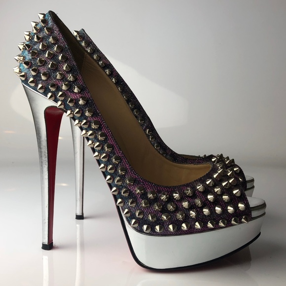 louboutin lady peep spikes